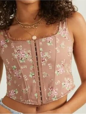 Altard state floral corset crop top